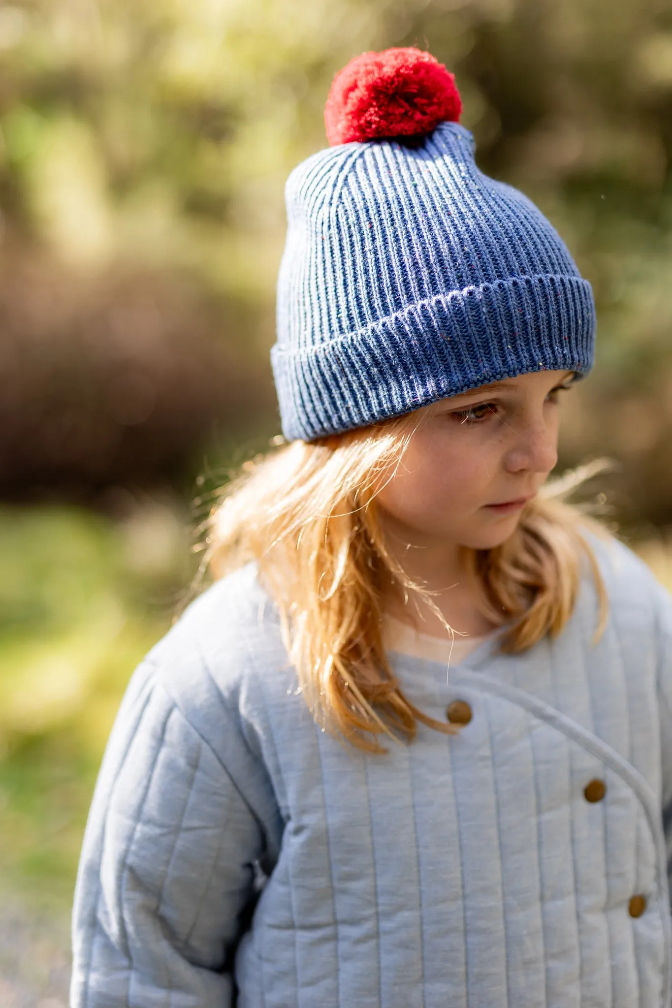 Acorn Como Beanie Blue Speckle
