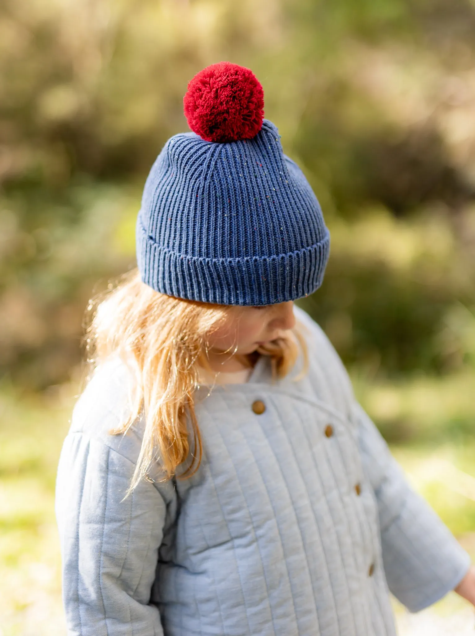 Acorn Como Beanie Blue Speckle