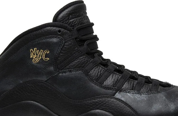 Air Jordan 10 Retro NYC Sneakers, Black