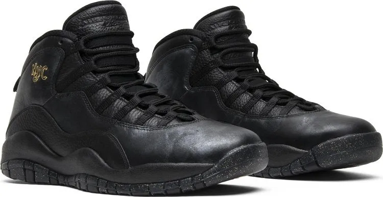 Air Jordan 10 Retro NYC Sneakers, Black