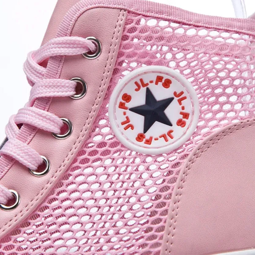 Funki Buys | Boots | Women's High Top Mesh Platform Sneakers
