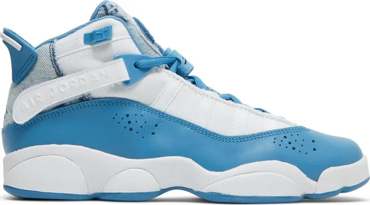 Jordan 6 Rings GS Bleached Denim Sneakers, White