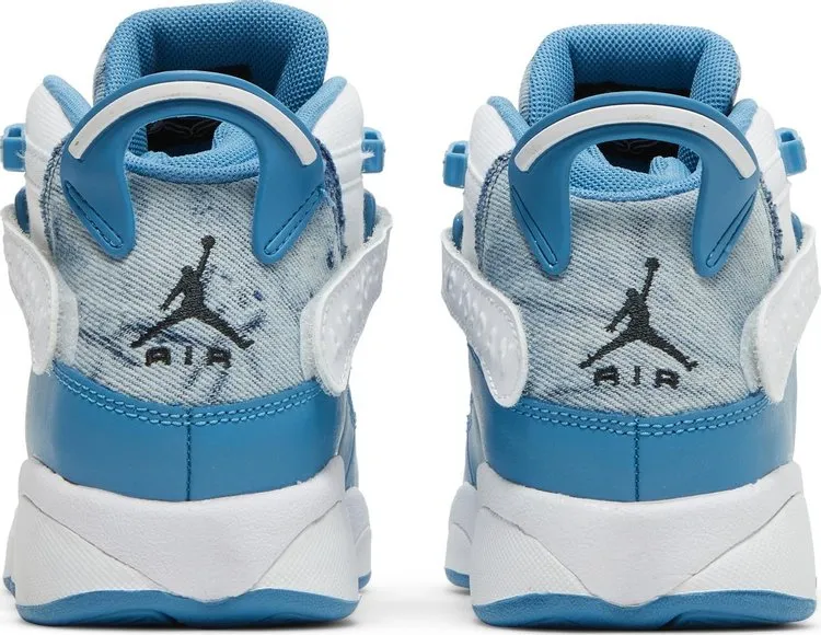 Jordan 6 Rings GS Bleached Denim Sneakers, White