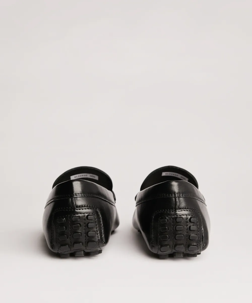 KARL LAGERFELD HAGAN KL BIT LOGO DRIVER LOAFERS