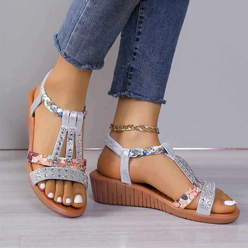 Last Day Sale 50% OFFWomen's New Summer Rhinestone Open Toe Sandals