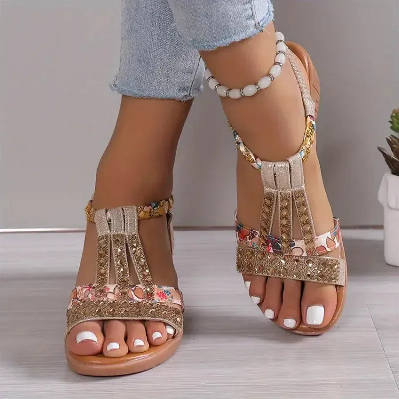 Last Day Sale 50% OFFWomen's New Summer Rhinestone Open Toe Sandals