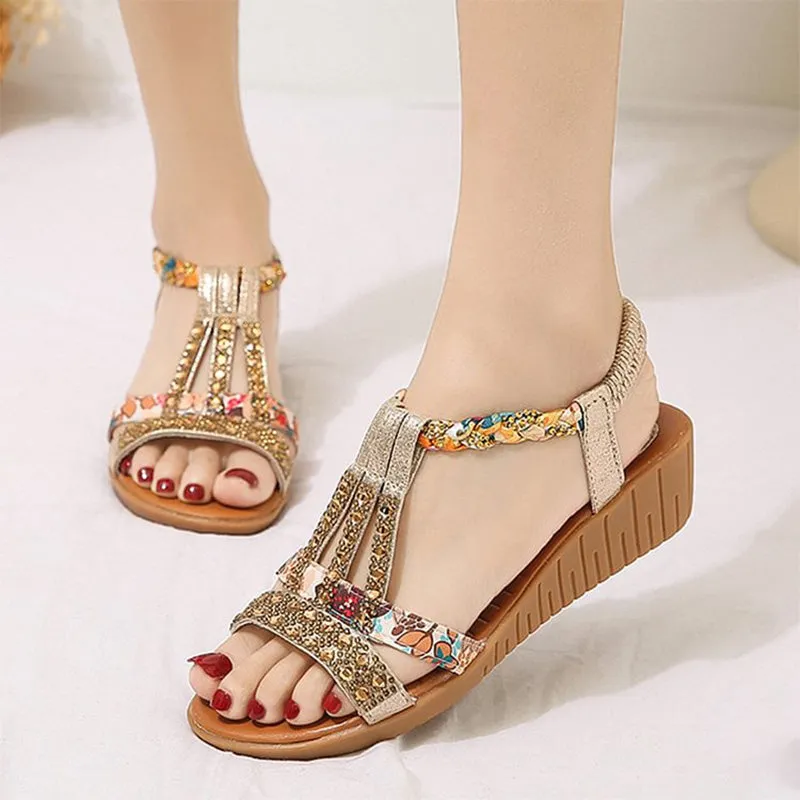 Last Day Sale 50% OFFWomen's New Summer Rhinestone Open Toe Sandals
