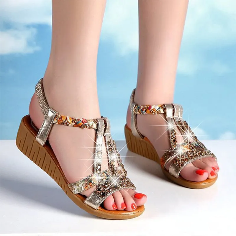 Last Day Sale 50% OFFWomen's New Summer Rhinestone Open Toe Sandals