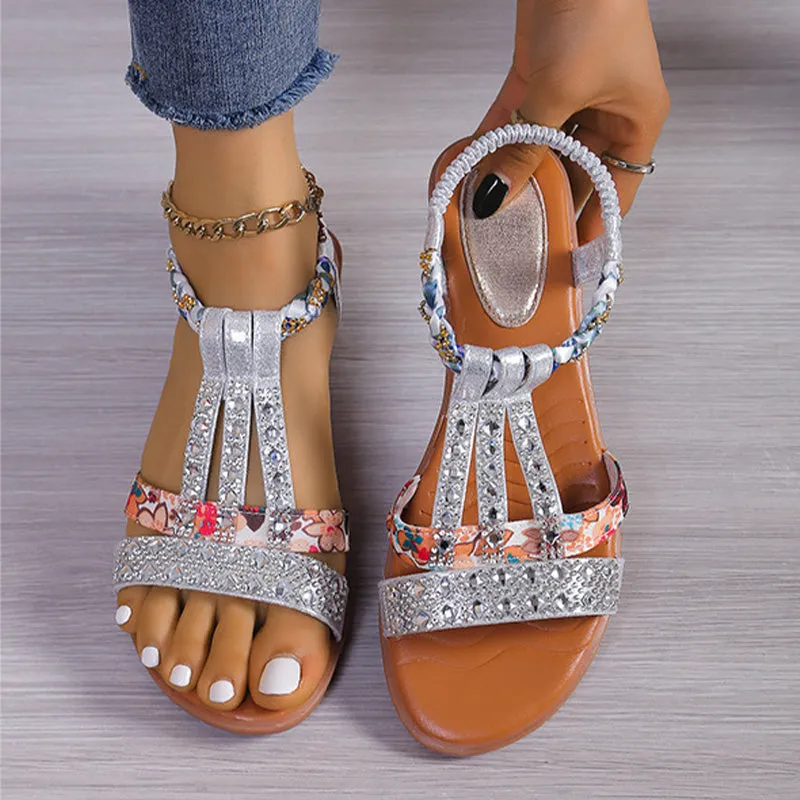Last Day Sale 50% OFFWomen's New Summer Rhinestone Open Toe Sandals