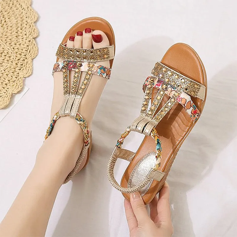 Last Day Sale 50% OFFWomen's New Summer Rhinestone Open Toe Sandals