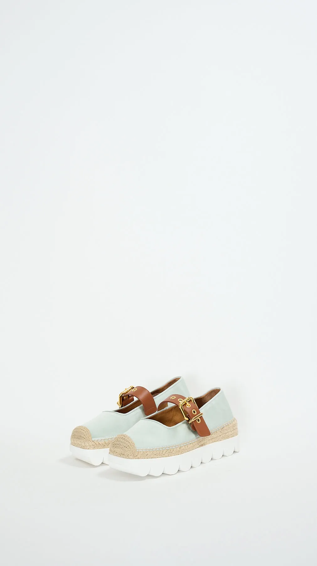 Mary Jane Espadrilles in Mineral Ice
