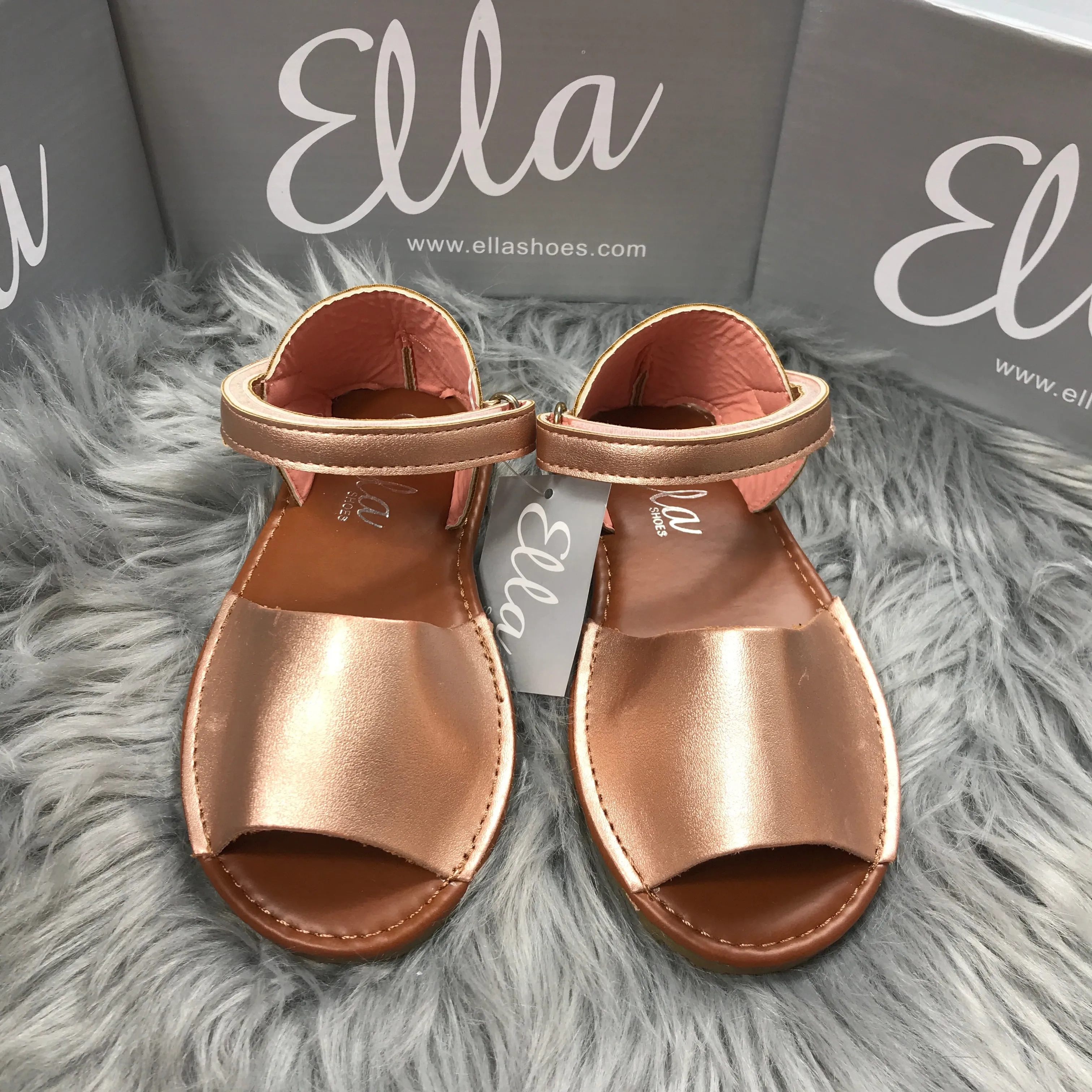 Matt Rose Gold Spanish Sandals