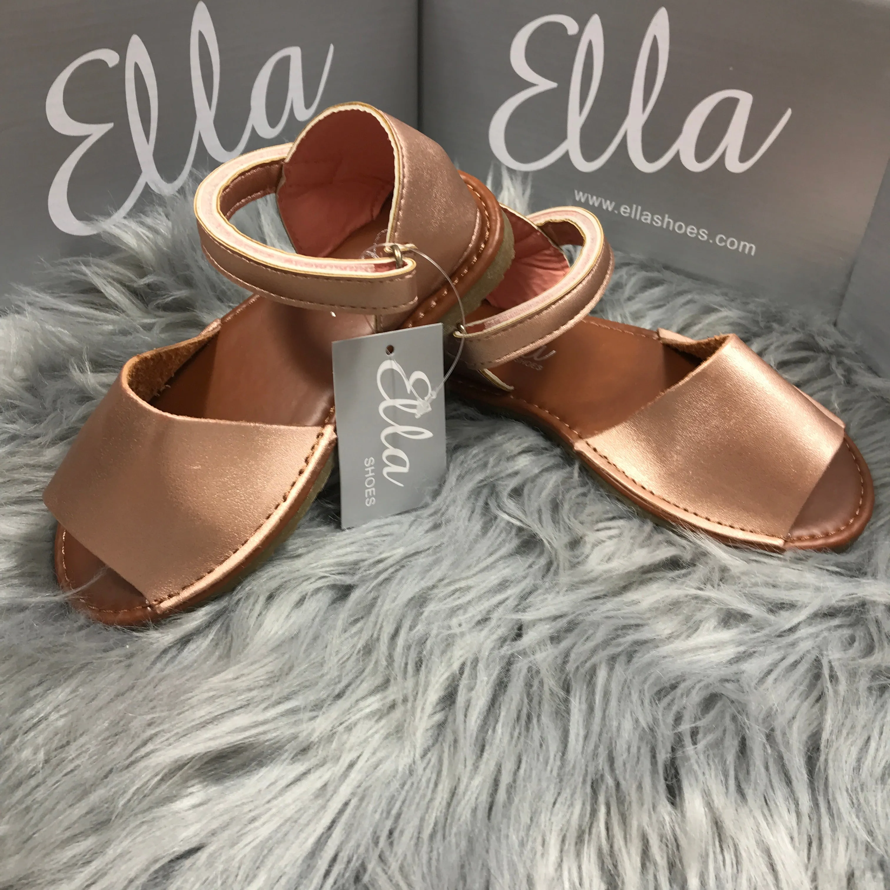 Matt Rose Gold Spanish Sandals