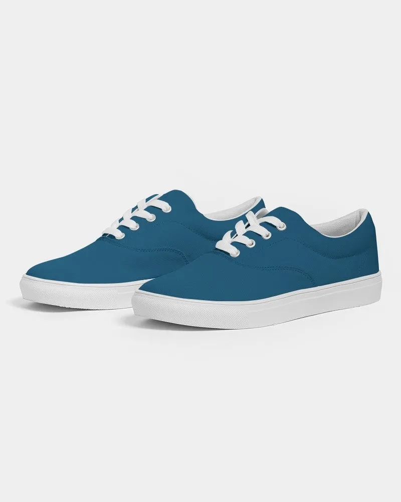 Medium Dark Blue Cyan Men's Canvas Sneakers | Men's | Medium Dark Pure Blue Cyan | C100M25Y0K60