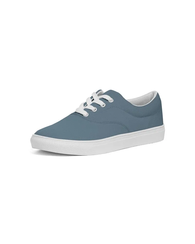 Medium Dark Cyan Men's Canvas Sneakers | Men's | Medium Dark Pale Pastel Cyan | C30M0Y0K60