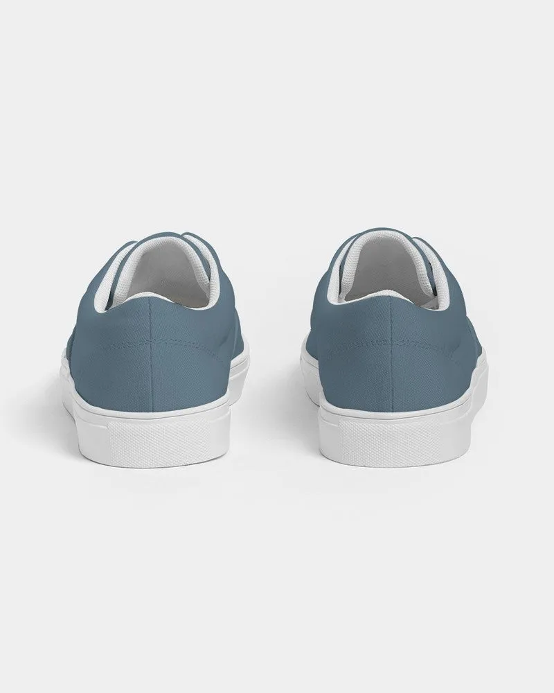Medium Dark Cyan Men's Canvas Sneakers | Men's | Medium Dark Pale Pastel Cyan | C30M0Y0K60
