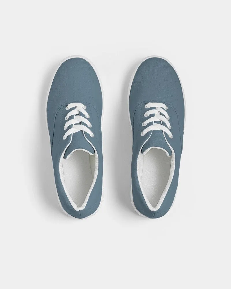 Medium Dark Cyan Men's Canvas Sneakers | Men's | Medium Dark Pale Pastel Cyan | C30M0Y0K60