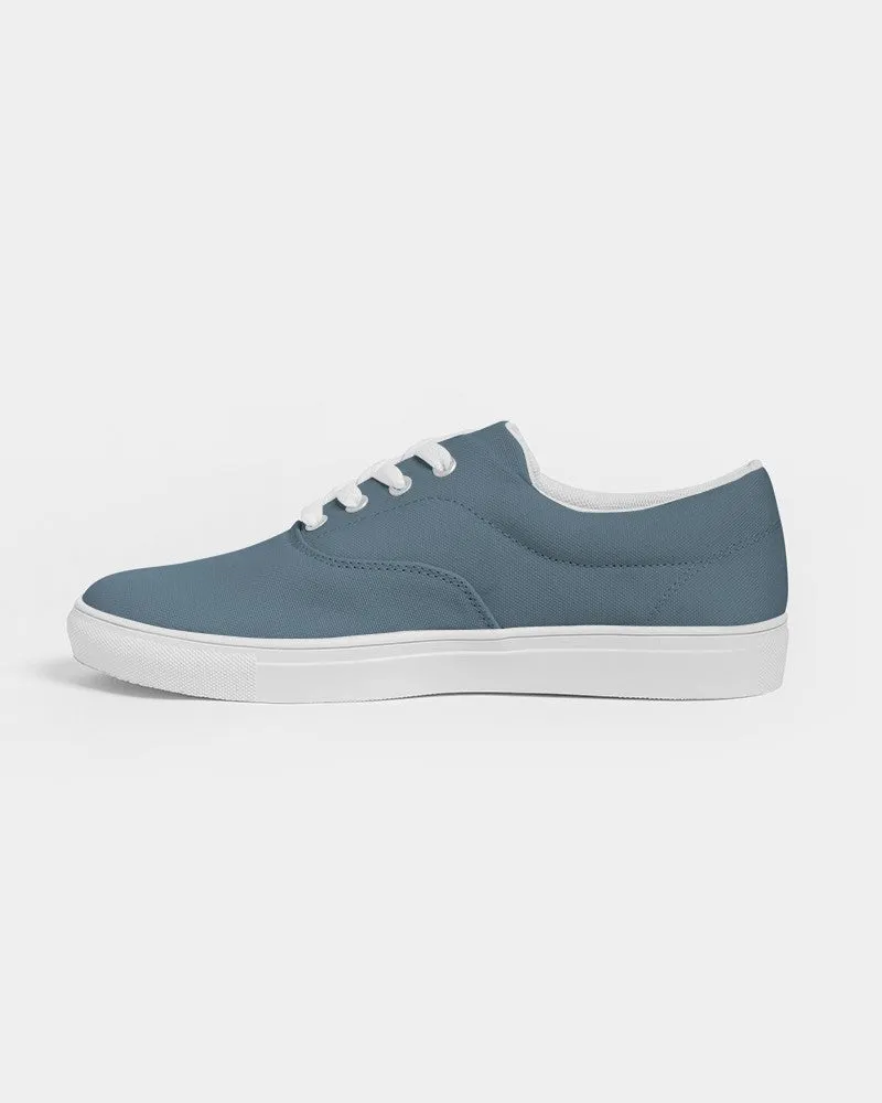 Medium Dark Cyan Men's Canvas Sneakers | Men's | Medium Dark Pale Pastel Cyan | C30M0Y0K60