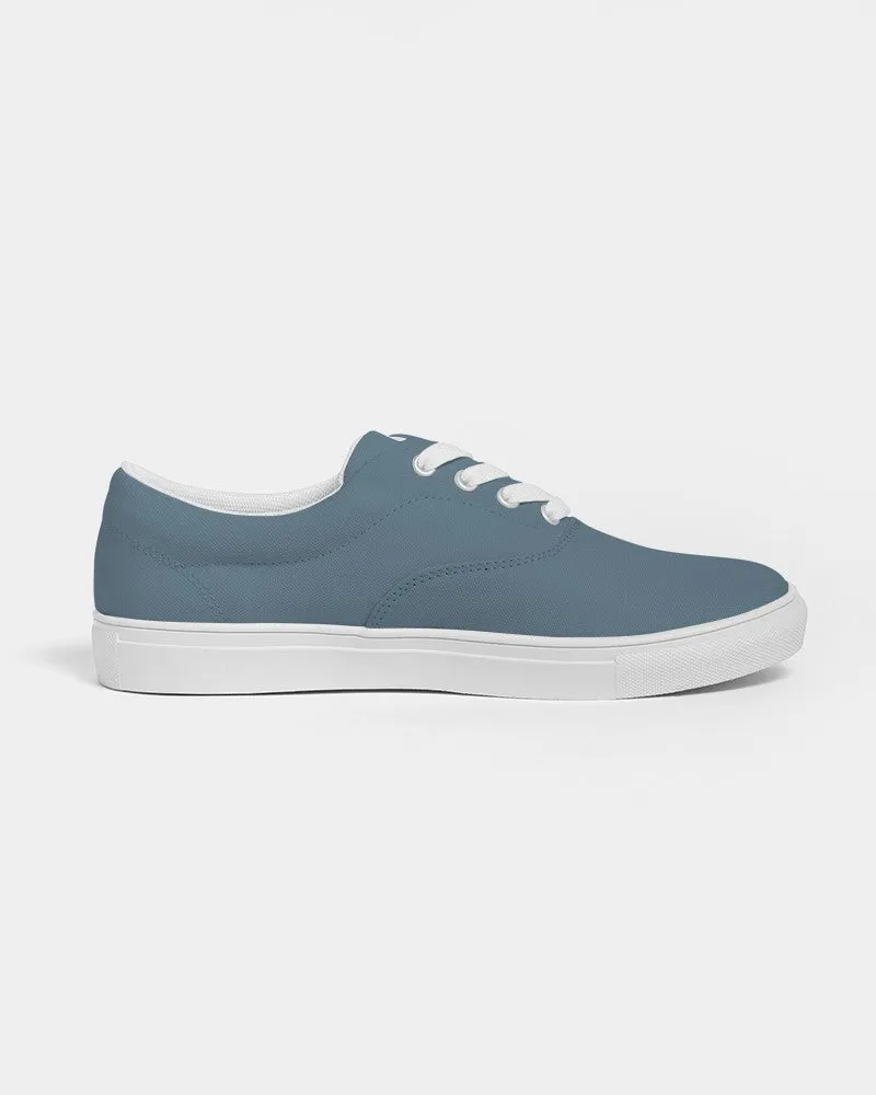 Medium Dark Cyan Men's Canvas Sneakers | Men's | Medium Dark Pale Pastel Cyan | C30M0Y0K60