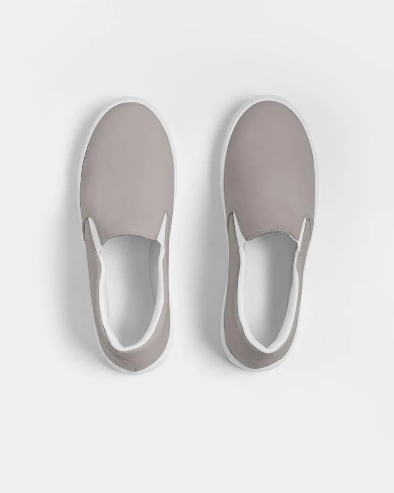 Muted Brown Slip-On Canvas Sneakers | Women's | Muted Pale Brown | C30M30Y30K0