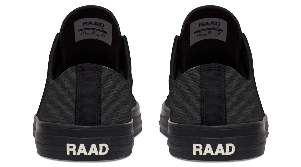 RAAD™ - Canvas High Top Canvas Sneakers - Black/Black Soles