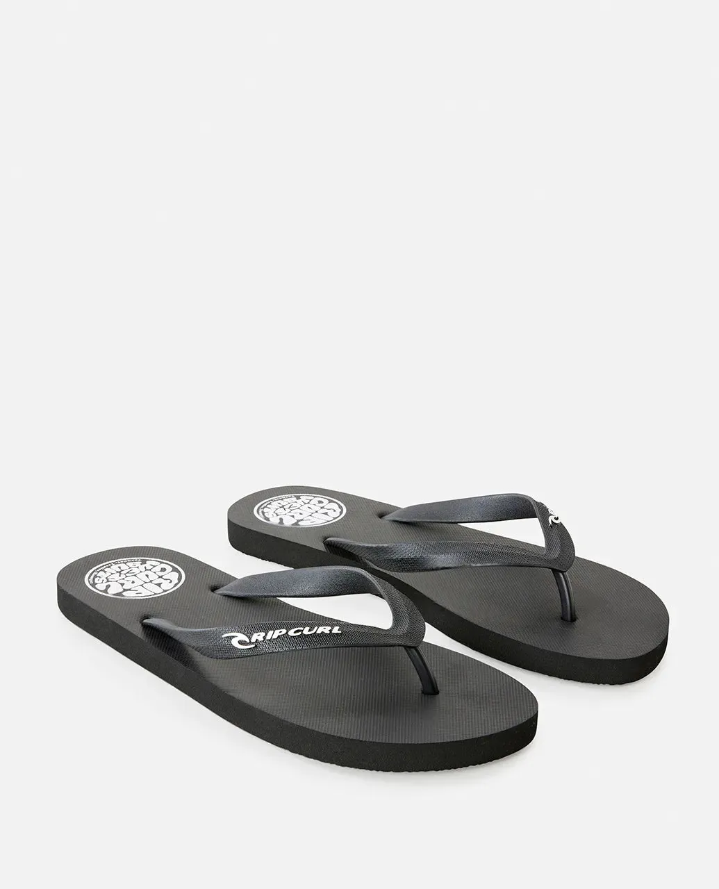 Rip Curl Men's Icons Of Surf Bloom Open Toe Flip Flops Black/White 1AKMOT-0431