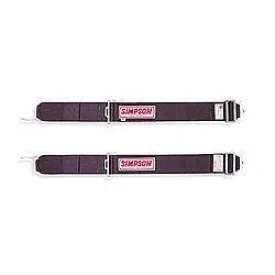 Simpson 3" Individual Shoulder Harnesses - For Latch & Link Type Systems - Bolt-In - Black