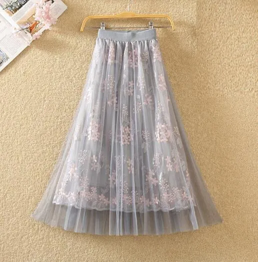 Spring Summer Midi Women Skirt